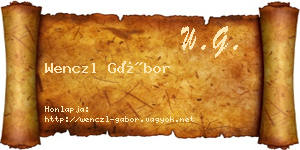 Wenczl Gábor névjegykártya