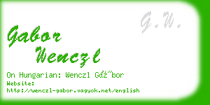 gabor wenczl business card